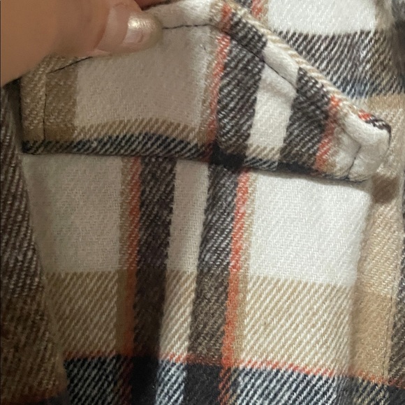 Plaid Shirt Dress with Tie Waist - Cream, Navy & Rust - Picture 2 of 7